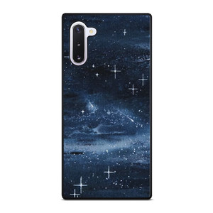 NAVY BLUE STAR FABRIC TEXTURE Samsung Galaxy Note 10 Case Cover