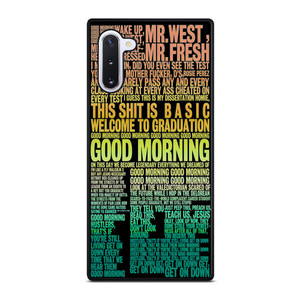 KANYE WEST RAPPER LYRICS Samsung Galaxy Note 10 Case Cover KANYE WEST RAPPER LYRICS Samsung Galaxy Note 10 Case Cover