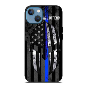BLUE LINE POLICE WARRIOR iPhone 13 Case Cover