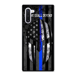 BLUE LINE POLICE WARRIOR Samsung Galaxy Note 10 Case Cover