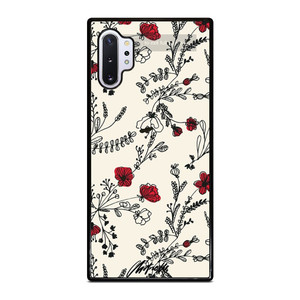HAND DRAWING RED FLOWER PATTERN Samsung Galaxy Note 10 Plus Case Cover