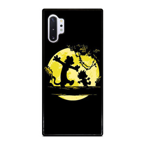 CALVIN AND HOBBES BLACK CARTOON Samsung Galaxy Note 10 Plus Case Cover