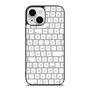 WHITE KEYBOARD PATTERN iPhone 13 Mini Case Cover