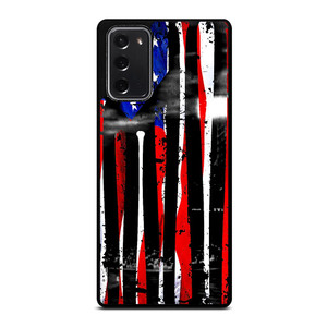 USA FLAG AMERICAN BASEBALL BLACK WHITE Samsung Galaxy Note 20 Case Cover