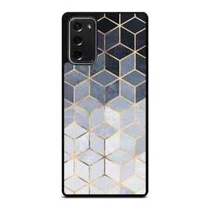 SOFT BLUE GRADIENT CUBES Samsung Galaxy Note 20 Case Cover SOFT BLUE GRADIENT CUBES Samsung Galaxy Note 20 Case Cover