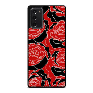 ROSE RED AND BLACK PATTERN Samsung Galaxy Note 20 Case Cover