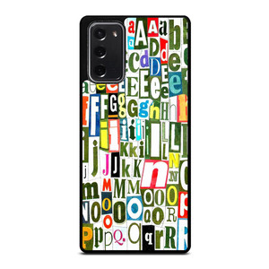 RETRO ALPHABET GREEN COLLAGE Samsung Galaxy Note 20 Case Cover