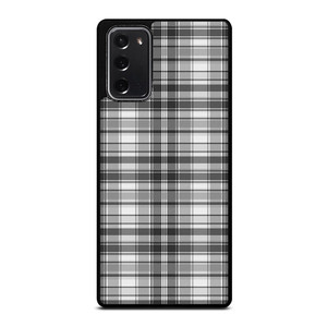 GREY CHECK FABRIC TEXTURES Samsung Galaxy Note 20 Case Cover GREY CHECK FABRIC TEXTURES Samsung Galaxy Note 20 Case Cover