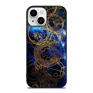 TIME LORD WRITING GOLD BLUE iPhone 13 Mini Case Cover TIME LORD WRITING GOLD BLUE iPhone 13 Mini Case Cover