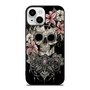 SUGAR SKULL FLOWER iPhone 13 Mini Case Cover SUGAR SKULL FLOWER iPhone 13 Mini Case Cover