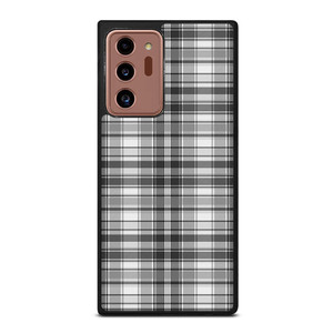 GREY CHECK FABRIC TEXTURES Samsung Galaxy Note 20 Ultra Case Cover GREY CHECK FABRIC TEXTURES Samsung Galaxy Note 20 Ultra Case Cover