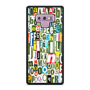 RETRO ALPHABET GREEN COLLAGE Samsung Galaxy Note 9 Case Cover RETRO ALPHABET GREEN COLLAGE Samsung Galaxy Note 9 Case Cover