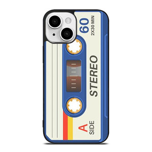 RETRO BLUE STEREO CASETTE TAPE iPhone 13 Mini Case Cover RETRO BLUE STEREO CASETTE TAPE iPhone 13 Mini Case Cover