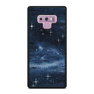 NAVY BLUE STAR FABRIC TEXTURE Samsung Galaxy Note 9 Case Cover