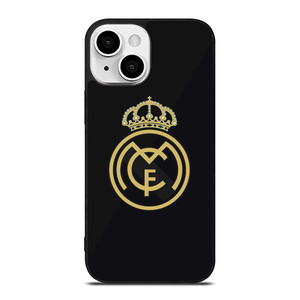 REAL MADRID CF LOGO BLACK iPhone 13 Mini Case Cover REAL MADRID CF LOGO BLACK iPhone 13 Mini Case Cover