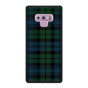 GREEN BLUE TARTAN PATTERN Samsung Galaxy Note 9 Case Cover