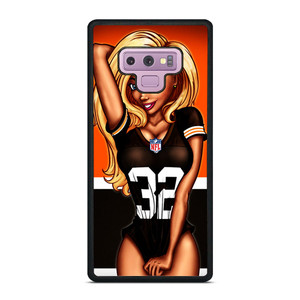 CLEVELAND BROWNS NFL CARTOON GIRL Samsung Galaxy Note 9 Case Cover