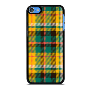 YELLOW GREEN TARTAN PATTERN iPod Touch 7 Case YELLOW GREEN TARTAN PATTERN iPod Touch 7 Case