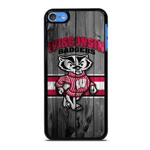 WISCONSIN BADGER WOODEN LOGO iPod Touch 7 Case