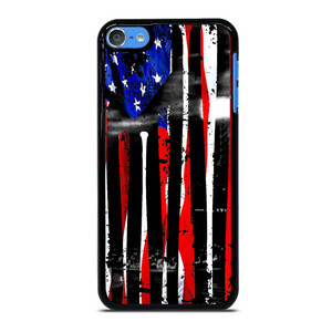 USA FLAG AMERICAN BASEBALL BLACK WHITE iPod Touch 7 Case