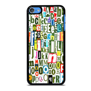 RETRO ALPHABET GREEN COLLAGE iPod Touch 7 Case