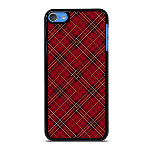 RED TARTAN CROSS PLAID iPod Touch 7 Case