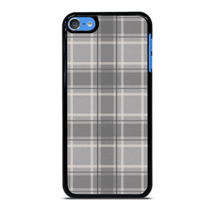 GREY TARTAN PLAID PATTERN iPod Touch 7 Case