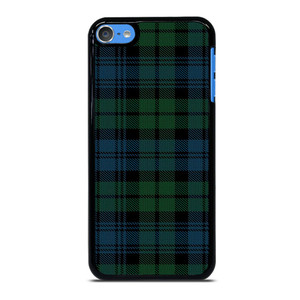GREEN BLUE TARTAN PATTERN iPod Touch 7 Case