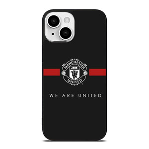 MANCHESTER UNITED BLACK iPhone 13 Mini Case Cover MANCHESTER UNITED BLACK iPhone 13 Mini Case Cover