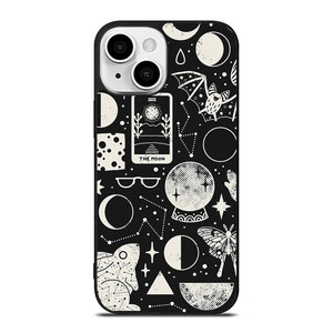 LUNAR PATTERN BLACK WHITE iPhone 13 Mini Case Cover LUNAR PATTERN BLACK WHITE iPhone 13 Mini Case Cover