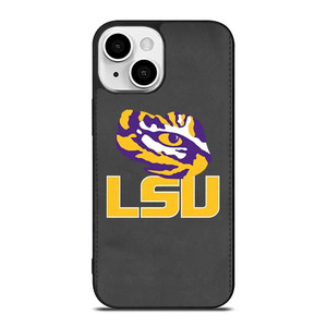 LSU TIGERS LEATHER LOGO iPhone 13 Mini Case Cover