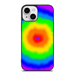 LOVE RAINBOW TIE DYE PATTERN iPhone 13 Mini Case Cover LOVE RAINBOW TIE DYE PATTERN iPhone 13 Mini Case Cover