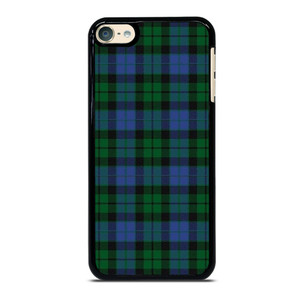 GREEN BLUE TARTAN PLAID PATTERN iPod Touch 6 Case
