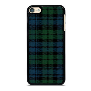GREEN BLUE TARTAN PATTERN iPod Touch 6 Case