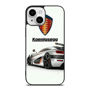 KOENIGSEGG WHITE CAR LOGO iPhone 13 Mini Case Cover