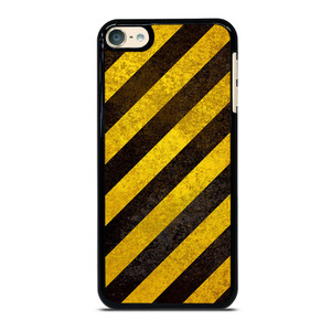 BLACK YELLOW POLICE LINE STRIPE iPod Touch 6 Case