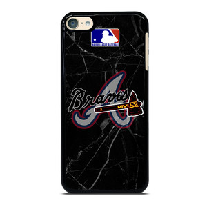 ATLANTA BRAVES BLACK MARBLE LOGO iPod Touch 6 Case