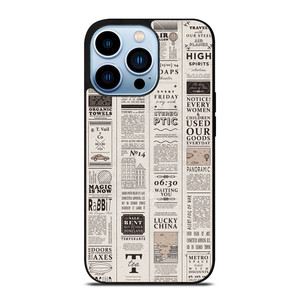 OLD NEWSPAPER PATTERN iPhone 13 Pro Max Case Cover