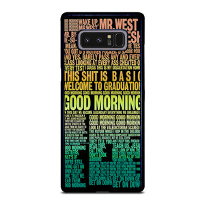KANYE WEST RAPPER LYRICS Samsung Galaxy Note 8 Case Cover KANYE WEST RAPPER LYRICS Samsung Galaxy Note 8 Case Cover