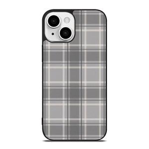 GREY TARTAN PLAID PATTERN iPhone 13 Mini Case Cover GREY TARTAN PLAID PATTERN iPhone 13 Mini Case Cover
