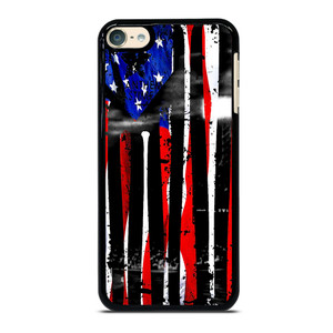 USA FLAG AMERICAN BASEBALL BLACK WHITE iPod Touch 6 Case