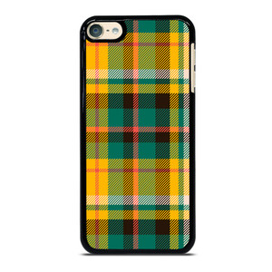 YELLOW GREEN TARTAN PATTERN iPod Touch 6 Case