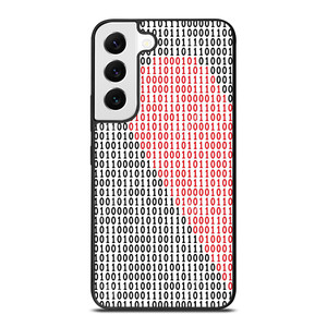 BINARY CODE HALF HEART PATTERN Samsung Galaxy S22 Case Cover