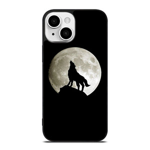 FULL MOON WOLF SILHOUETTE iPhone 13 Mini Case Cover