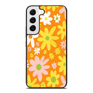 FLOWER POWER ORANGE PATTERN Samsung Galaxy S22 Case Cover FLOWER POWER ORANGE PATTERN Samsung Galaxy S22 Case Cover