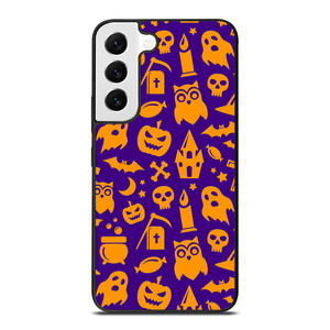 HAPPY HALLOWEEN PURPLE PATTERN Samsung Galaxy S22 Case Cover HAPPY HALLOWEEN PURPLE PATTERN Samsung Galaxy S22 Case Cover