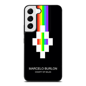 MARCELO BURLON MILAN RAINBOW LOGO Samsung Galaxy S22 Case Cover MARCELO BURLON MILAN RAINBOW LOGO Samsung Galaxy S22 Case Cover