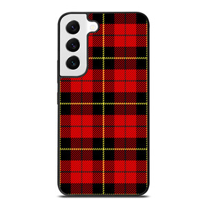 RED BLACK TARTAN PATTERN Samsung Galaxy S22 Case Cover RED BLACK TARTAN PATTERN Samsung Galaxy S22 Case Cover