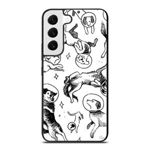 SPACE DOG WHITE PATTERN Samsung Galaxy S22 Case Cover
