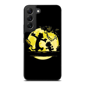 CALVIN AND HOBBES BLACK CARTOON Samsung Galaxy S22 Plus Case Cover